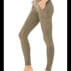 ALO Olive Green High Waist Cargo Legging